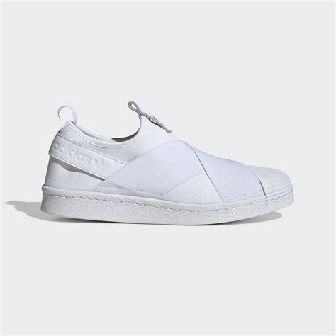 White adidas Superstar Slip On Shoes 